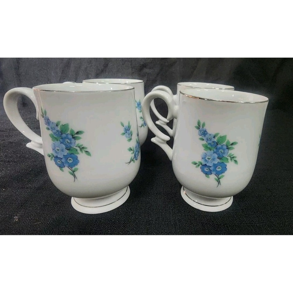 Royalton China Co Translucent Porcelain Coffee Cup Mug Vintage Made In Japan 4pc